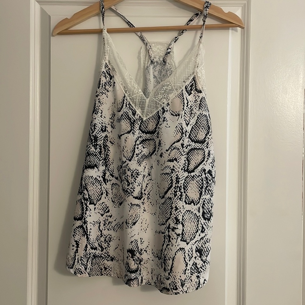 lacey snakeskin boutique top